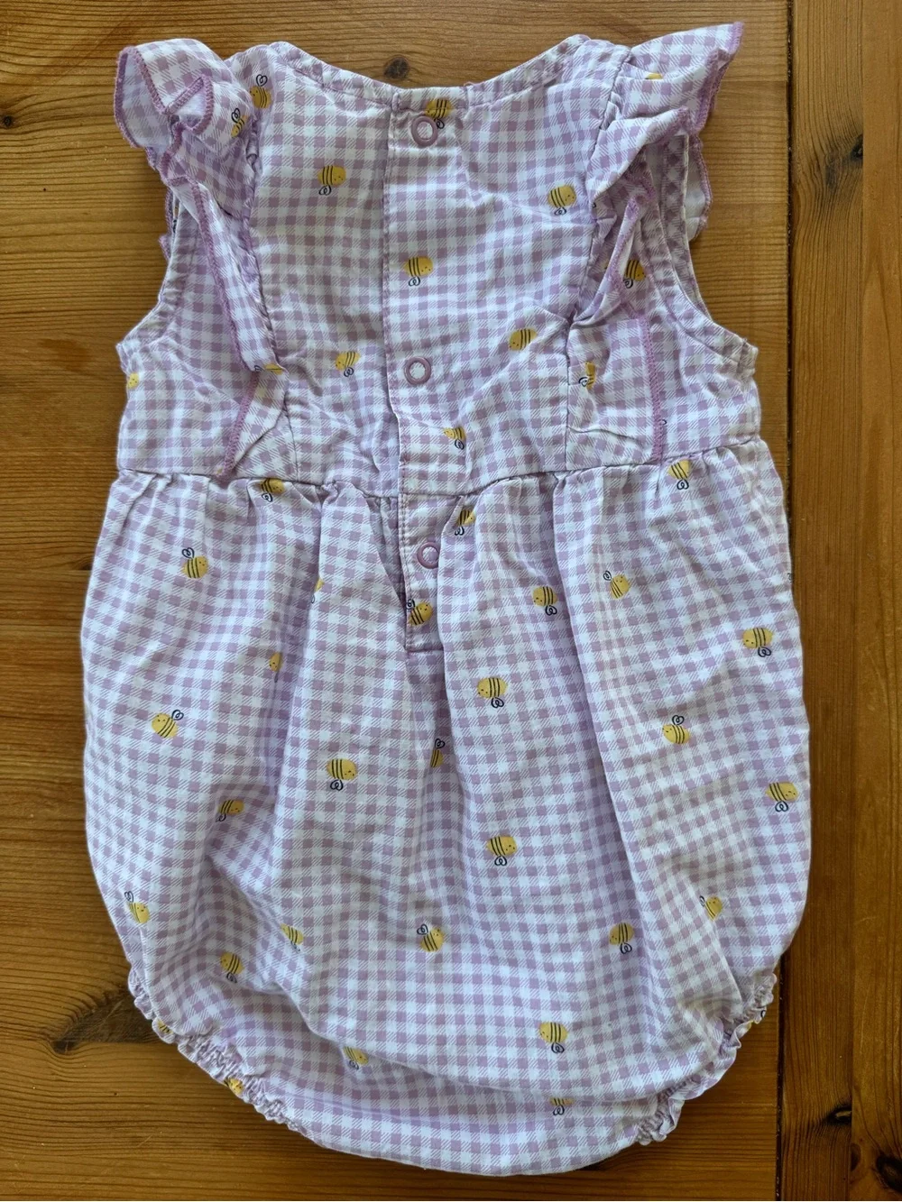 Carter’s Purple Gingham Bee Bubble